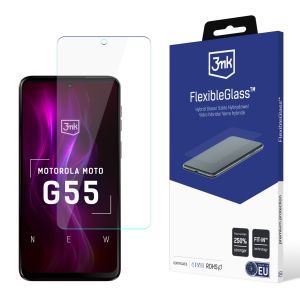 Nedūžtančios hibridinės stiklo plokštelės Motorola Moto G55 5G - 3mk FlexibleGlass