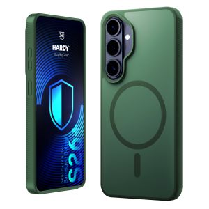 Dūminis dėklas su MagSafe, skirtas Samsung Galaxy S26+ – 3mk HARDY® Hazy MagCase™ Green