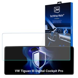 Matinė apsauginė plėvelė prietaisų skydelio ekranui, skirta VW Tiguan III Digital Cockpit Pro 2024- – 3mk TechWrap Matte Cluster™
