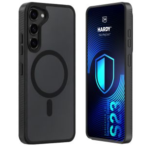 Dūminis dėklas su MagSafe, skirtas Samsung Galaxy S23 5G – 3mk HARDY® Hazy MagCase™ Black