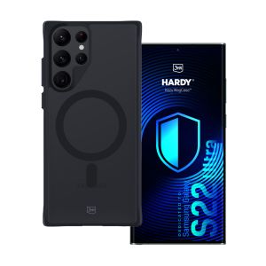 Dūminis dėklas su MagSafe, skirtas Samsung Galaxy S22 Ultra 5G – 3mk HARDY® Hazy MagCase™ Black