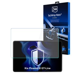 Matinė apsauginė plėvelė navigacijos ekranui Kia Picanto III GT-Line 2023- – 3mk TechWrap Matte™ Center Display