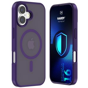 Dūminis dėklas su MagSafe, skirtas Apple iPhone 16 – 3mk HARDY® Hazy MagCase™ Purple