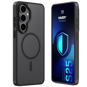 Dūminis dėklas su MagSafe, skirtas Samsung Galaxy S25 – 3mk HARDY® Hazy MagCase™ Black