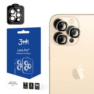 Grūdintas stiklas kameros objektyvui Apple iPhone 14 Pro/14 Pro Max 3mk Lens Protection Pro Gold