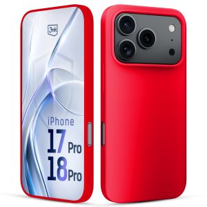 Silikoninis dėklas skirtas Apple iPhone 17 Pro/ 18 Pro - 3mk HARDY® Mellow Case™ Red