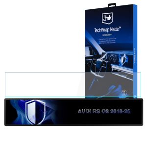 Matinė apsauginė plėvelė prietaisų skydelio ekranui, skirta AUDI RS Q8 2018-26 – 3mk TechWrap Matte Cluster™