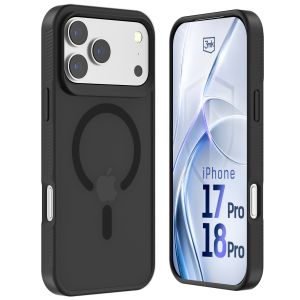 Dūminis dėklas su MagSafe, skirtas Apple iPhone 17 Pro/ 18 Pro – 3mk HARDY® Hazy MagCase™ Black