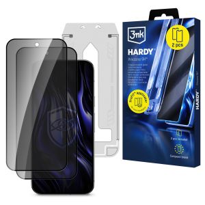 2x Grūdintas privatumo stiklas su aplikatoriumi Google Pixel 9 Pro – 3mk HARDY® Privzone 9H™