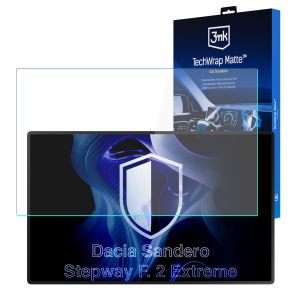 Matinė apsauginė plėvelė navigacijos ekranui Dacia Sandero Stepway F. 2 Extreme – 3mk TechWrap Matte™ Center Display