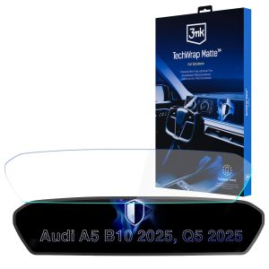 Matinė apsauginė plėvelė navigacijos ekranui AUDI A5 F5 2019-24 – 3mk TechWrap Matte™ Center Display