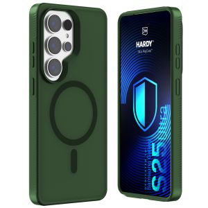 Dūminis dėklas su MagSafe, skirtas Samsung Galaxy S25 Ultra – 3mk HARDY® Hazy MagCase™ Green