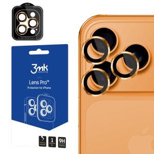 Grūdintas stiklas kameros objektyvui Apple iPhone 17 Pro/ iPhone 17 Pro Max 3mk Lens Protection Pro Orange