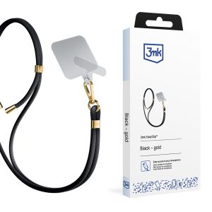 3mk EasyClip išmaniojo telefono dirželis Black (gold)