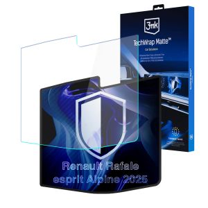 Matinė apsauginė plėvelė navigacijos ekranui Renault Rafale esprit Alpine 2025 – 3mk TechWrap Matte™ Center Display