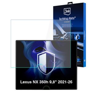 Matinė apsauginė plėvelė navigacijos ekranui Lexus NX 350h 9,8" 2021-26 – 3mk TechWrap Matte™ Center Display