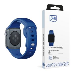 Dirželis, skirtas Apple Watch 42/44/45/46/49 mm Blue (big) - 3mk Silicone Watch Strap