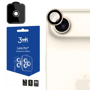 Grūdintas stiklas kameros objektyvui skirtas Apple iPhone Air - 3mk Lens Protection Pro Titanium Gold