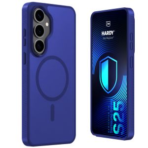 Dūminis dėklas su MagSafe, skirtas Samsung Galaxy S25 – 3mk HARDY® Hazy MagCase™ Blue