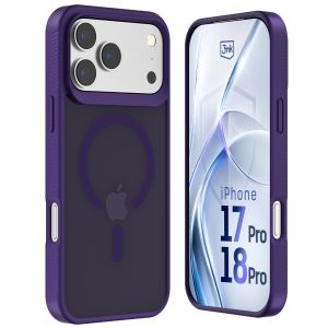 Dūminis dėklas su MagSafe, skirtas Apple iPhone 17 Pro/ 18 Pro – 3mk HARDY® Hazy MagCase™ Purple