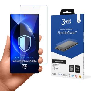 Nedūžtančios hibridinės stiklo plokštelės Samsung Galaxy S25 Ultra - 3mk FlexibleGlass
