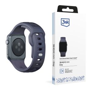 Dirželis, skirtas Apple Watch 38/40/41/42 mm Gray (small) - 3mk Silicone Watch Strap
