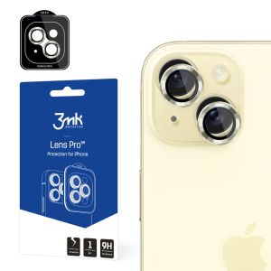 Grūdintas stiklas kameros objektyvui Apple iPhone 15 3mk Lens Protection Pro Yellow