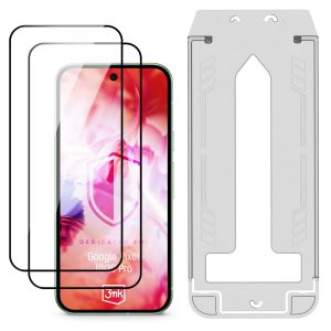 2x Grūdintas stiklas su ProFIT™ aplikatoriumi Google Pixel 10/ 10 Pro – 3mk HARDY® Hardura 9H™
