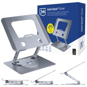Aliuminio nešiojamojo kompiuterio stovelis 3mk Solid Stand™ Silver