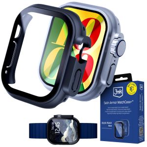 Dėklas su grūdintu stiklu Apple Watch Ultra/ Ultra 2/ Ultra 3 - 3mk Satin Armor WatchCase+™ Black