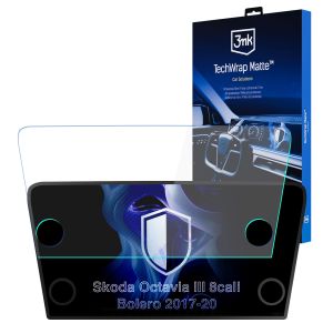 Matinė apsauginė plėvelė navigacijos ekranui Skoda Octavia III Bolero 2017-20 – 3mk TechWrap Matte™ Center Display
