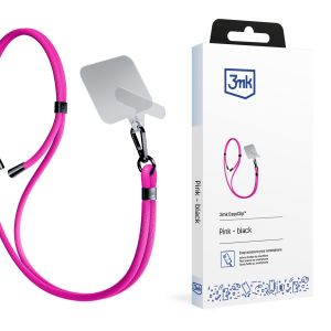3mk EasyClip išmaniojo telefono dirželis Pink (black)