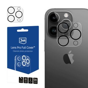 Pilna apsauga nuo įbrėžimų aparatui Apple iPhone 12 Pro - 3mk Lens Pro Full Cover