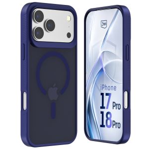 Dūminis dėklas su MagSafe, skirtas Apple iPhone 17 Pro/ 18 Pro – 3mk HARDY® Hazy MagCase™ Blue