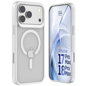 Dūminis dėklas su MagSafe, skirtas Apple iPhone 17 Pro Max/ 18 Pro Max – 3mk HARDY® Hazy MagCase™ White