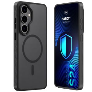 Dūminis dėklas su MagSafe, skirtas Samsung Galaxy S24 – 3mk HARDY® Hazy MagCase™ Black