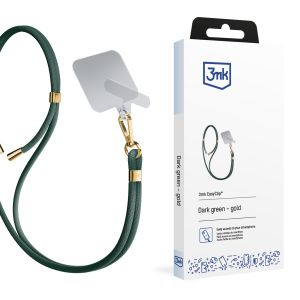 3mk EasyClip išmaniojo telefono dirželis Dark Green (gold)