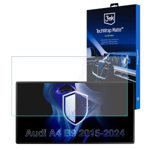 Matinė apsauginė plėvelė navigacijos ekranui AUDI A4 B9 2015-24 – 3mk TechWrap Matte™ Center Display