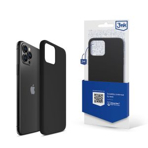 Dėklas Apple iPhone 11 Pro Max - 3mk silikoninis dėklas juodas