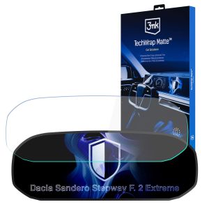 Matinė apsauginė plėvelė prietaisų skydelio ekranui, skirta Dacia Sandero Stepway F. 2 Extreme – 3mk TechWrap Matte Cluster™
