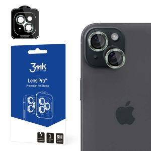 Grūdintas stiklas kameros objektyvui Apple iPhone 15 Plus 3mk Lens Protection Pro Alpine Green