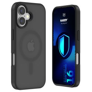 Dūminis dėklas su MagSafe, skirtas Apple iPhone 16 – 3mk HARDY® Hazy MagCase™ Black