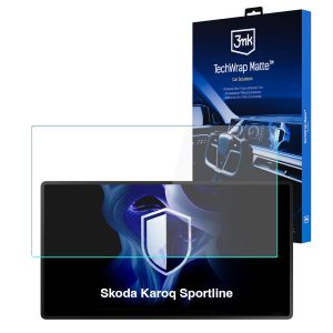 Matinė apsauginė plėvelė navigacijos ekranui Skoda Karoq Sportline – 3mk TechWrap Matte™ Center Display