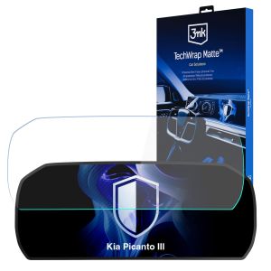 Matinė apsauginė plėvelė prietaisų skydelio ekranui, skirta Kia Picanto III 2023- – 3mk TechWrap Matte Cluster™
