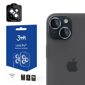 Grūdintas stiklas kameros objektyvui Apple iPhone 15 Plus 3mk Lens Protection Pro Blue