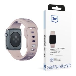 Dirželis, skirtas Apple Watch 42/44/45/46/49 mm Latte (big) - 3mk Silicone Watch Strap
