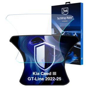 Matinė apsauginė plėvelė prietaisų skydelio ekranui, skirta Kia Ceed III GT-Line 2022-25 – 3mk TechWrap Matte Cluster™