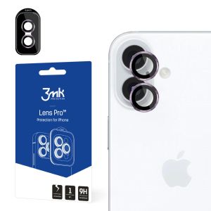 Grūdintas stiklas kameros objektyvui Apple iPhone 16 3mk Lens Protection Pro Pink