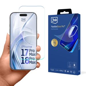 Nedūžtantis stiklas, skirtas Apple iPhone 17 Pro Max/ 18 Pro Max – 3mk FlexibleGlass Pro