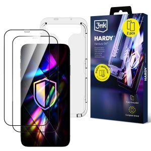 2x Grūdintas stiklas su aplikatoriumi ant Apple iPhone 12 Pro Max - 3mk HARDY® Hardura 9H™
